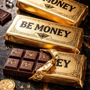 Be Money” Gold-Wrapped Chocolate Bars